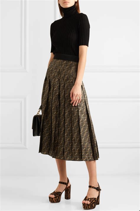 fendi sequin skirt|fendi pleated midi skirt.